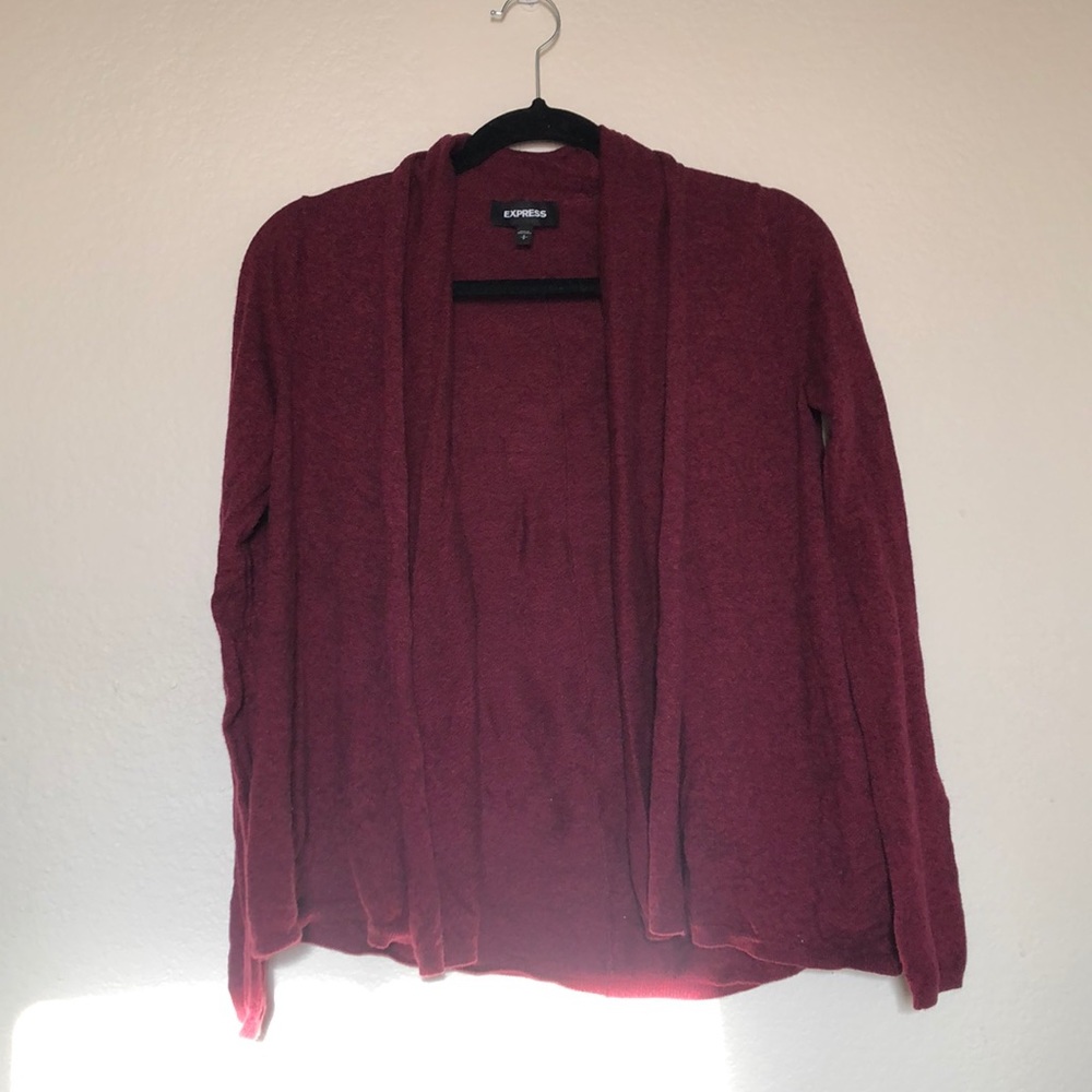 Maroon Short Express Cardigan